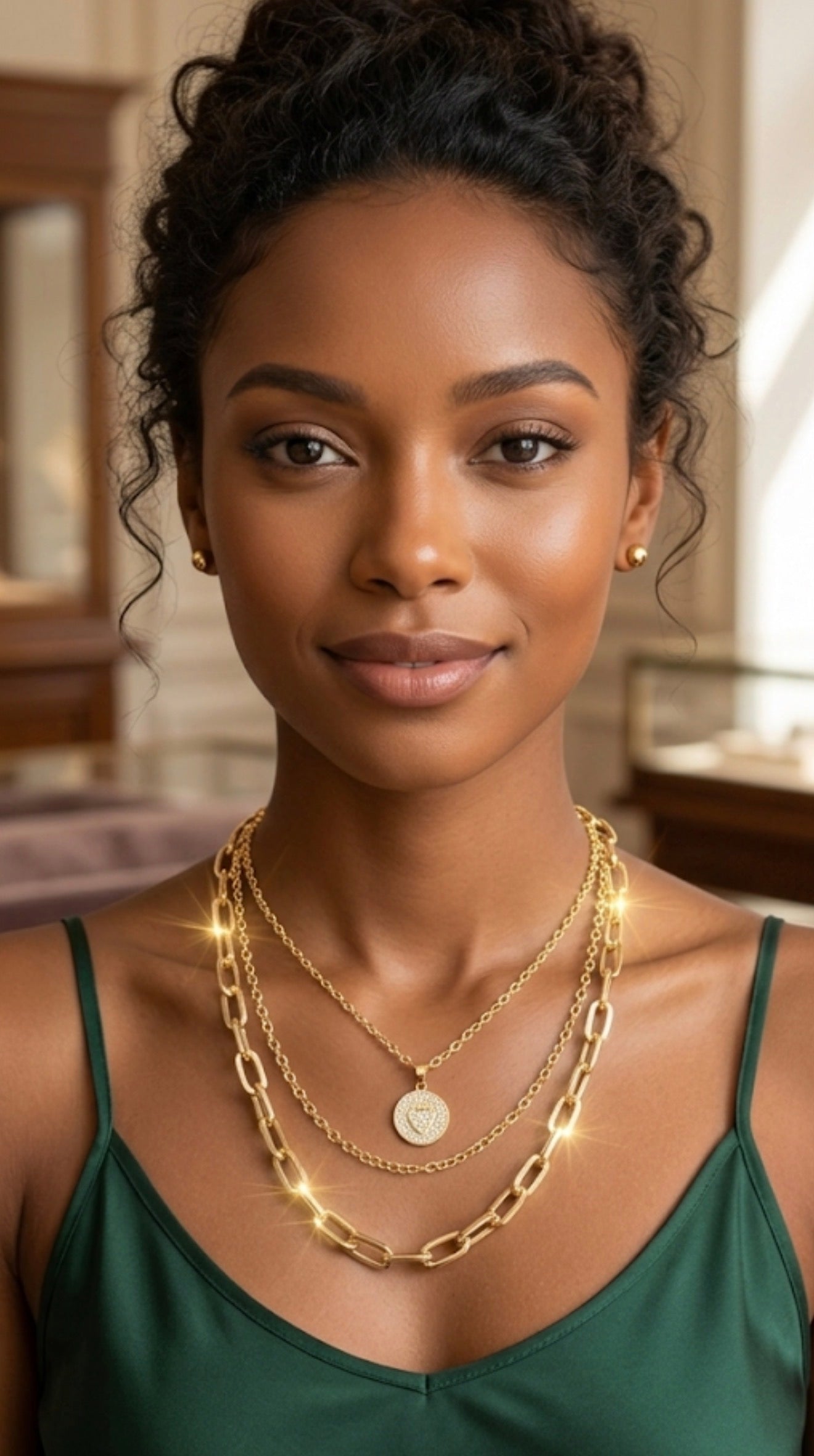 Elevated Elegance Multi-Layered Gold Plated Chain Necklace