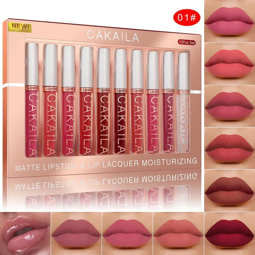 KACAILA 6/10 Colors Lipstick Set Velvet Matte Gift Set-5
