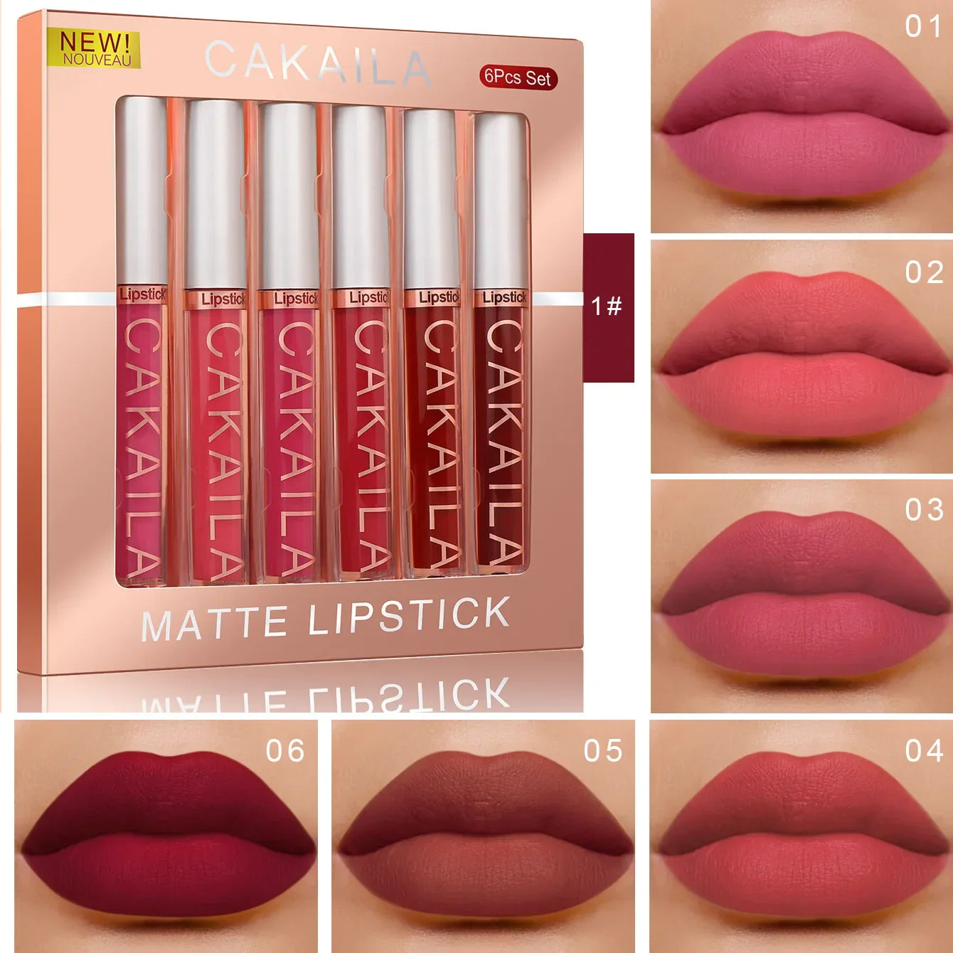 KACAILA 6/10 Colors Lipstick Set Velvet Matte Gift Set-9