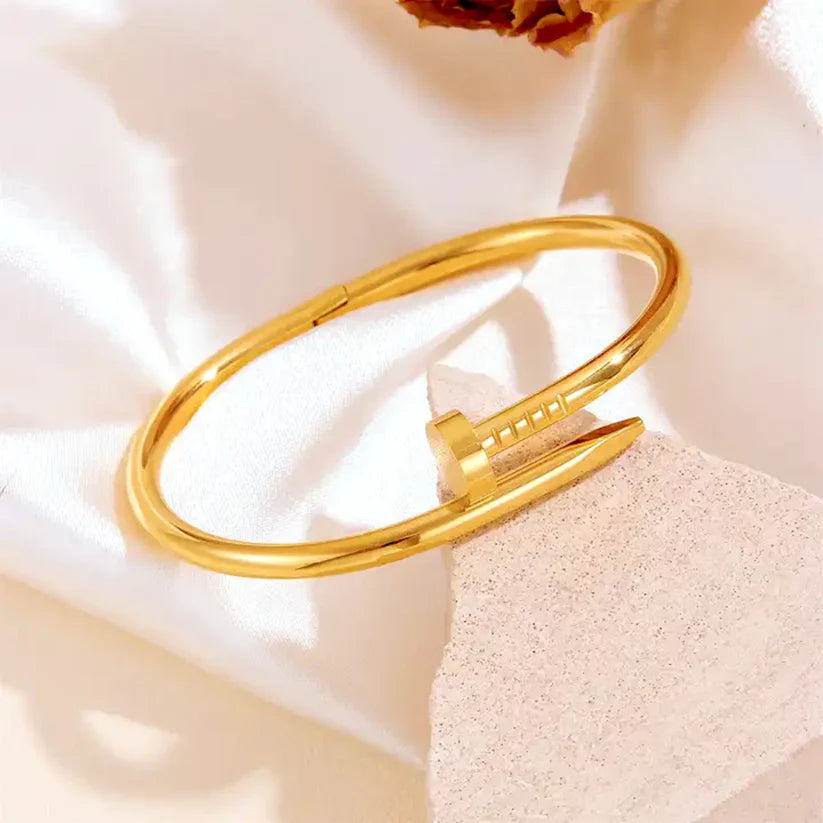 Elegant Nail Bracelet – Minimalist Screw Bangle Jewelry-2