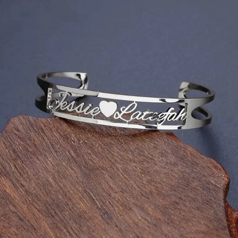Customized Name Bracelet Personalized Custom Bangles Stainless Steel Jewelry-9