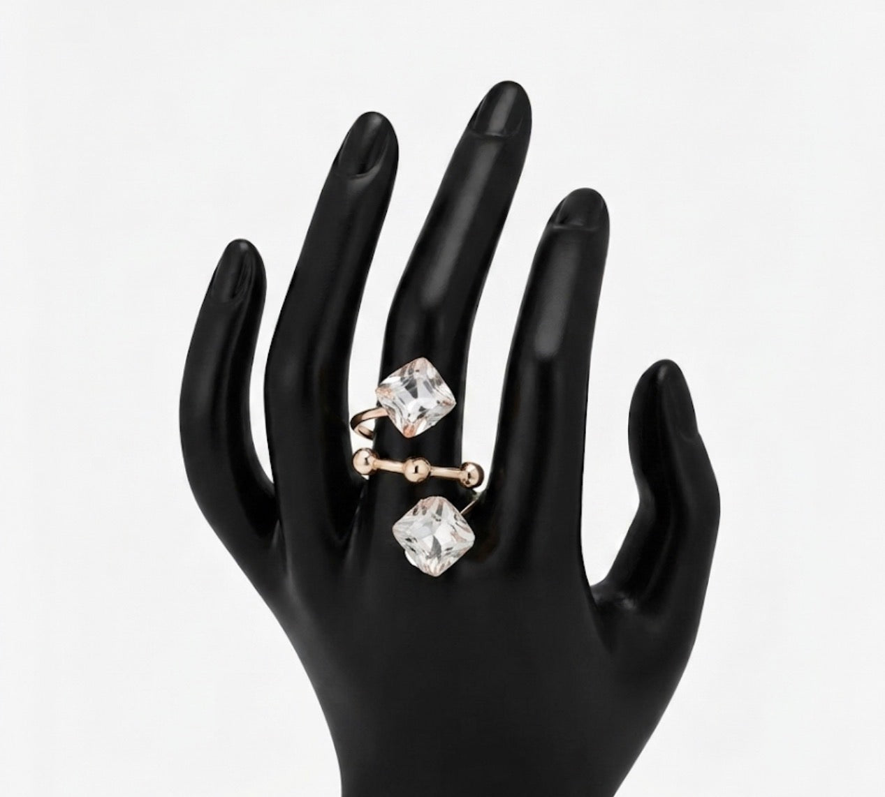 Dual Crystal Geometric Wrap Ring