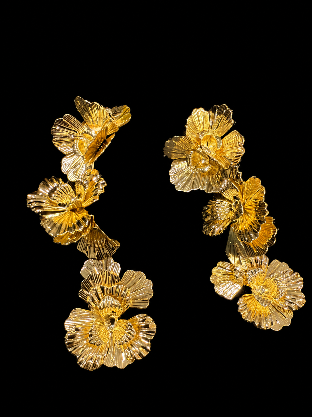 Bold Statement Gold Plated Earrings