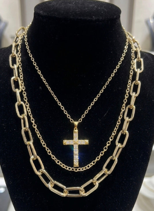 Layered Gold Plated Necklace