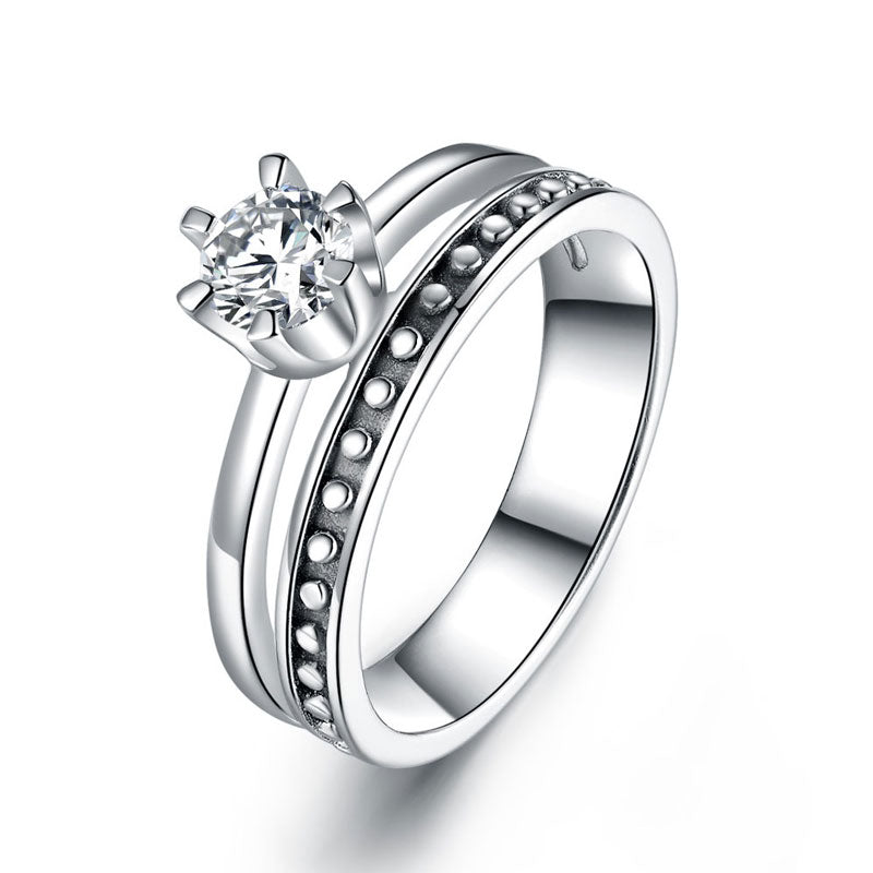 Solid 925 Sterling Silver Ring Fashion Party Jewelry XFR8290-0