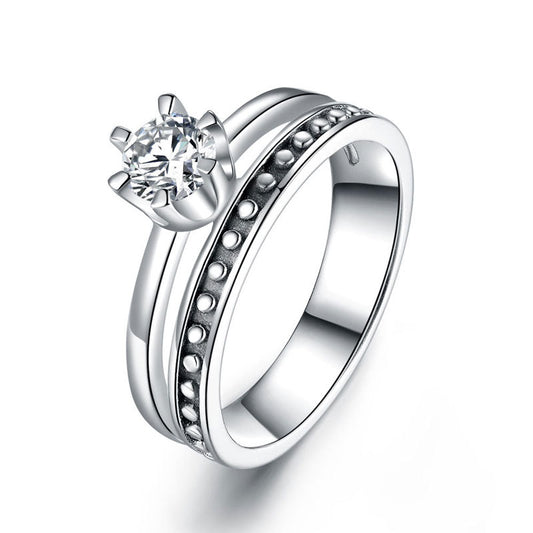Solid 925 Sterling Silver Ring Fashion Party Jewelry XFR8290-0