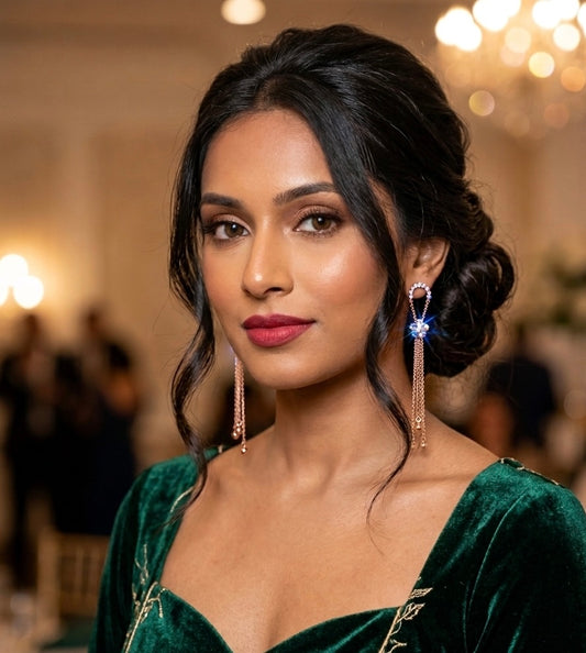 Angelica Crystal Dropping Earrings