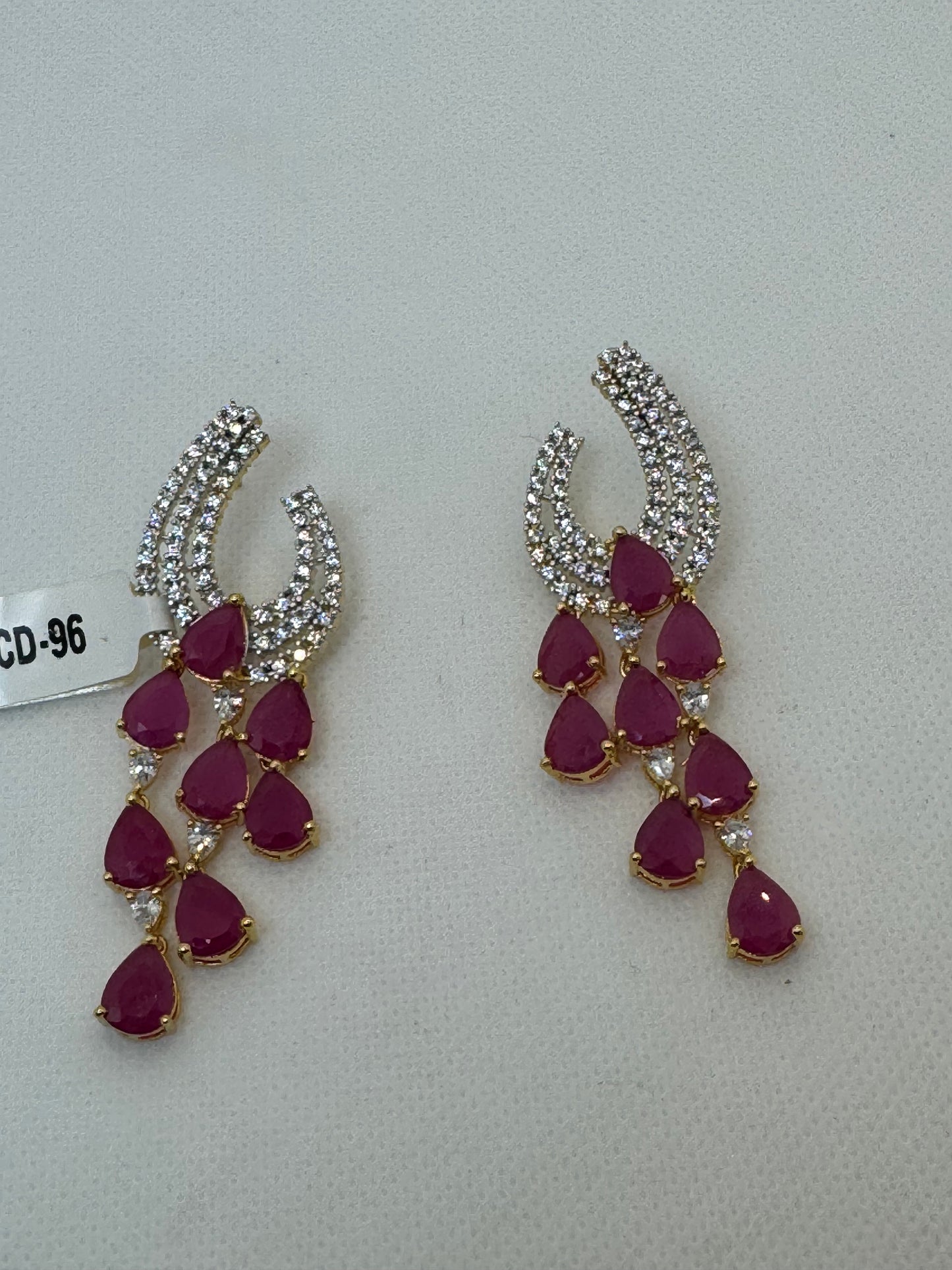 Alice cubic zirconia diamond earrings