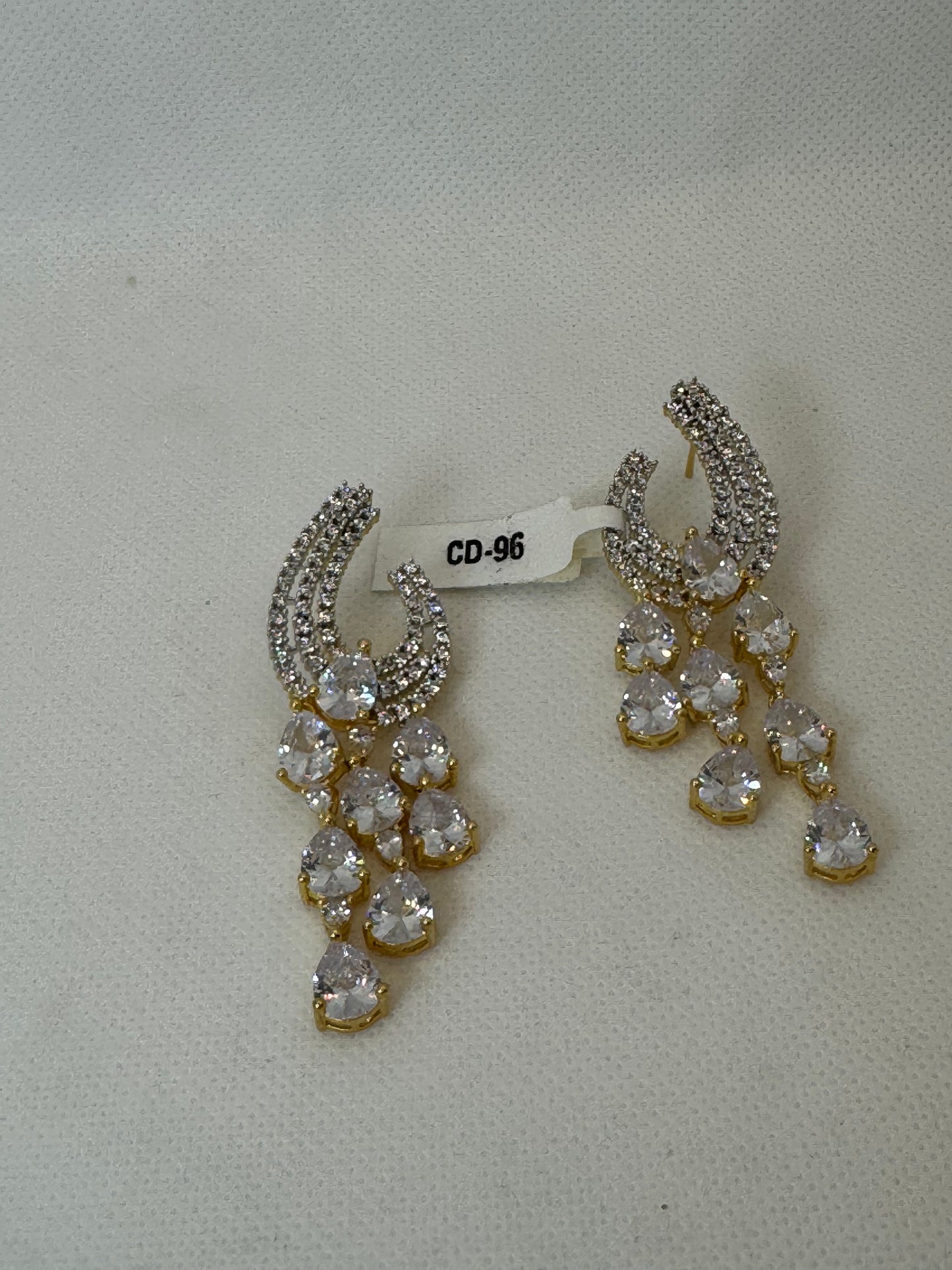 Alice cubic zirconia diamond earrings