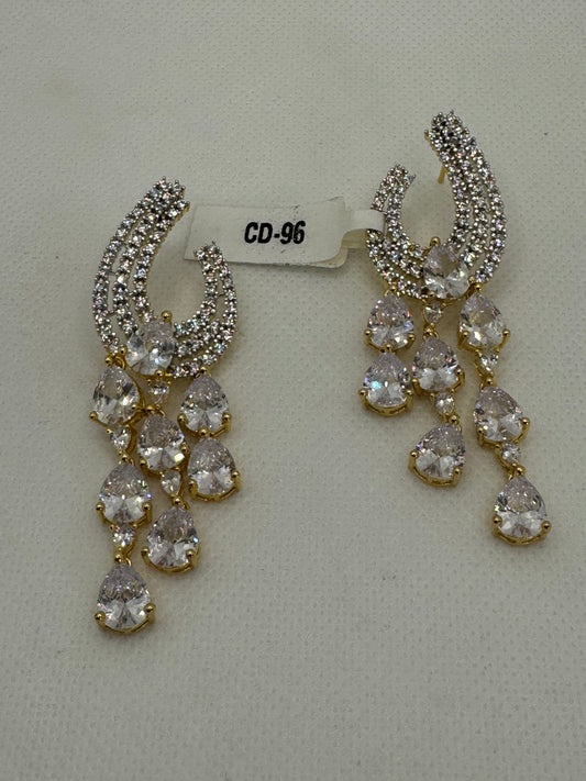 Alice cubic zirconia diamond earrings