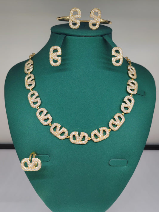 Floreda Vlogo Inspired Rhinestone Jewellery