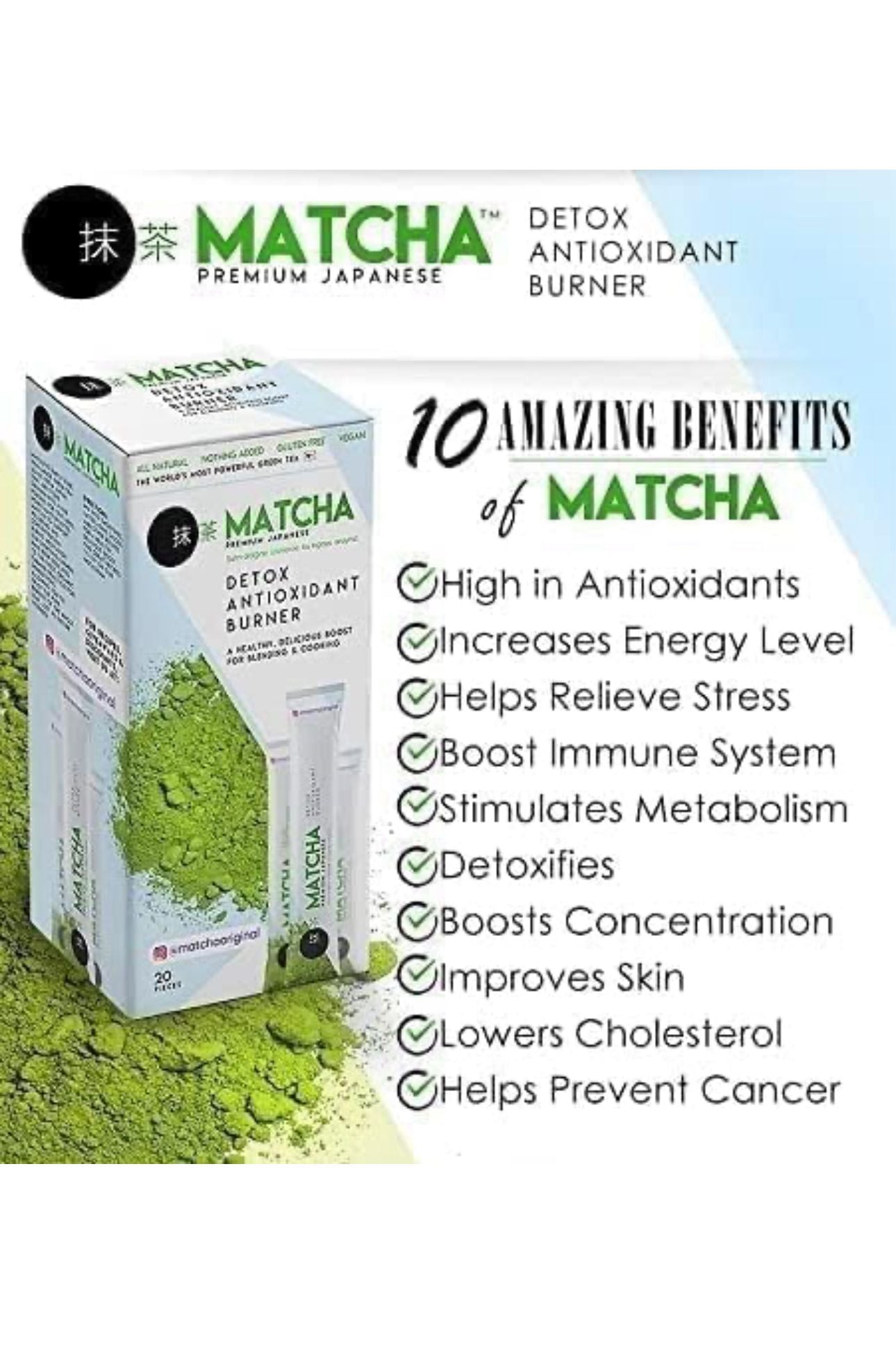 Japanese premium matcha green tea 40 x 8g