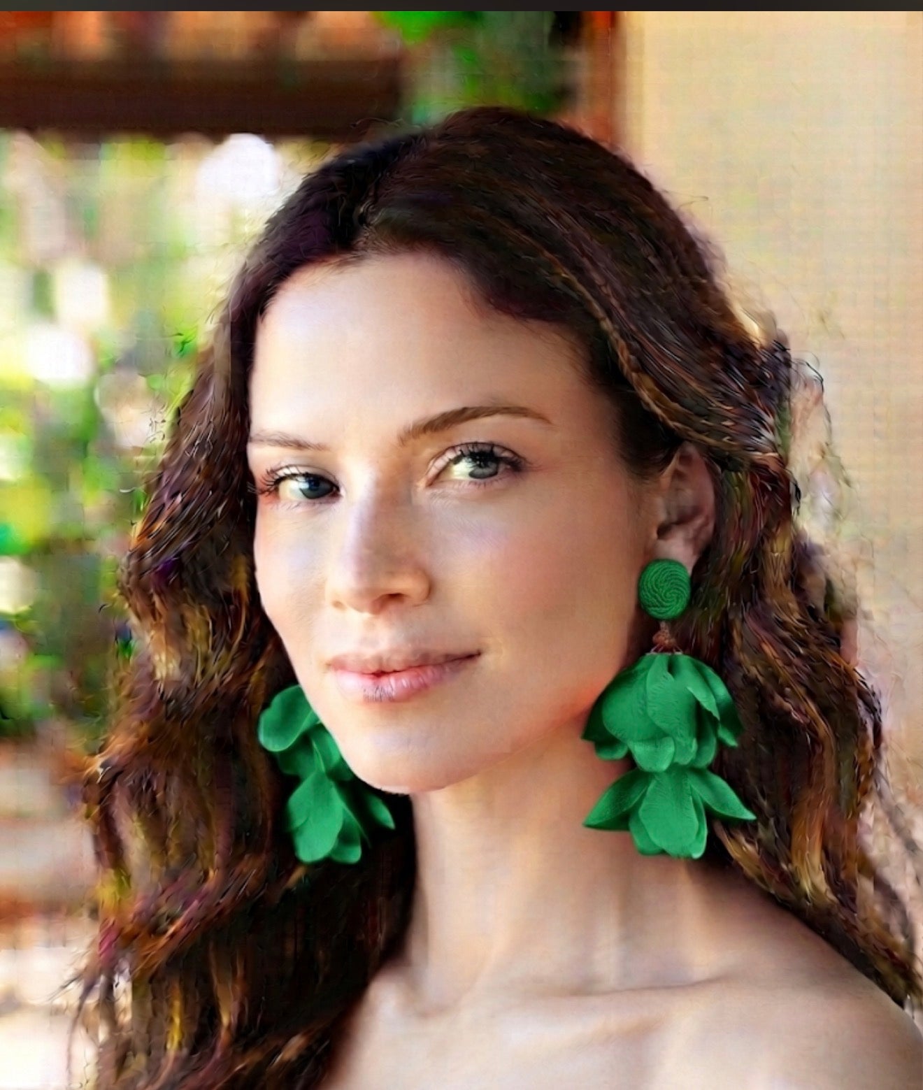 Vibrant Fabric Petal Drop Earrings, Layered Flower Statement Earrings, Boho Floral Jewelry