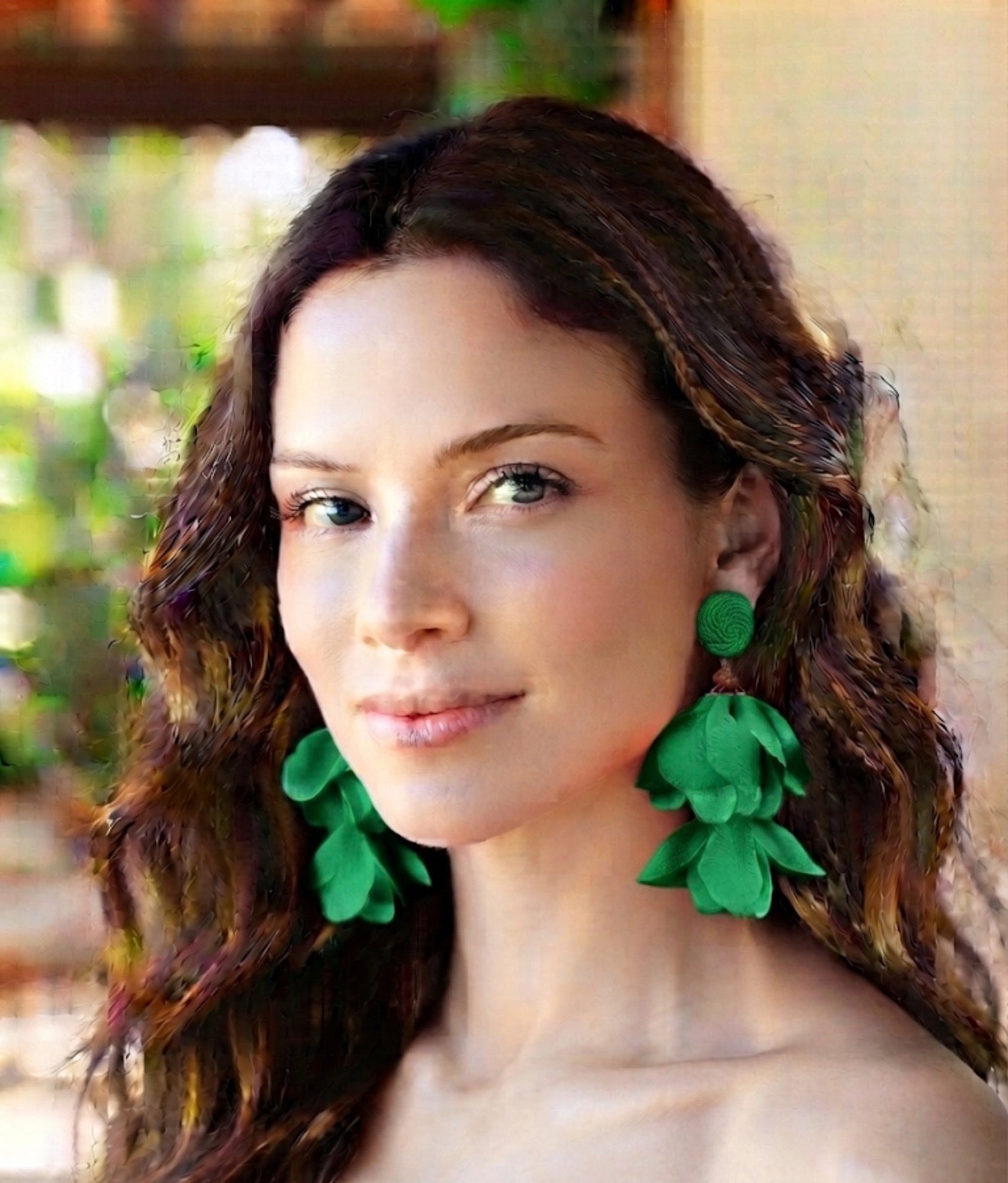 Vibrant Fabric Petal Drop Earrings, Layered Flower Statement Earrings, Boho Floral Jewelry