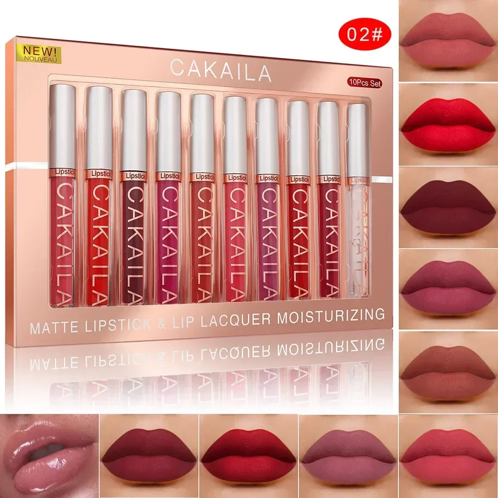 KACAILA 6/10 Colors Lipstick Set Velvet Matte Gift Set-6