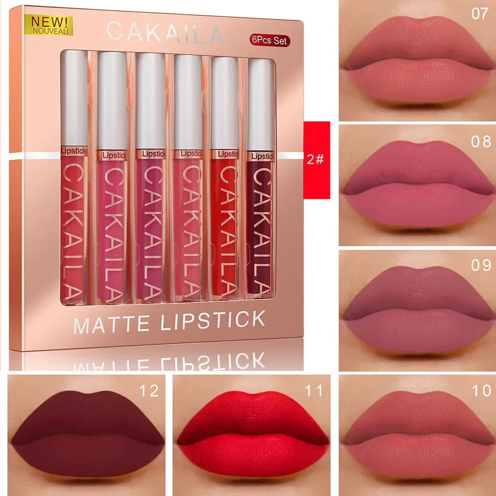 KACAILA 6/10 Colors Lipstick Set Velvet Matte Gift Set-8