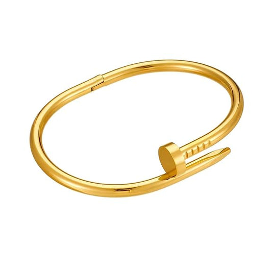 Elegant Nail Bracelet – Minimalist Screw Bangle Jewelry-0
